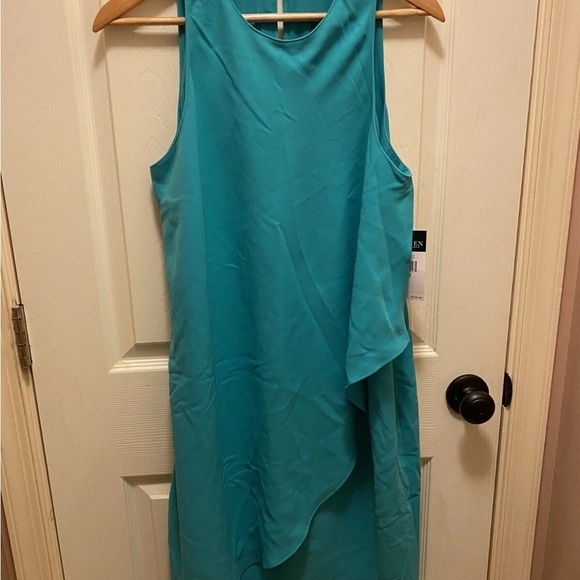 Ralph Lauren Elegant Teal Sleeveless Dress Tropical Turquoise Sz 10 NWT - Picture 1 of 16